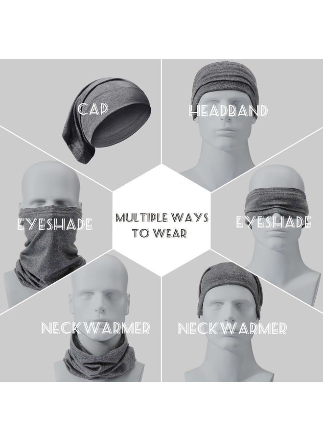 Satinior 6 Pcs Spandex Dreadlock Caps, Unisex Elastic Head Wraps for Long Hair, Dread Headbands with Tubes - 6 Deep Colors - Image 4