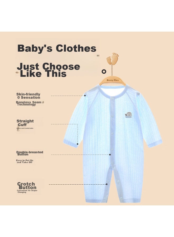 Babyprints Babyprints Baby Romper, Pure Cotton Infant Onesie, Children's Pajamas, All-season Underwear, Long-sleeve Thin Bodysuit, Yellow, Size 90  - Image 4