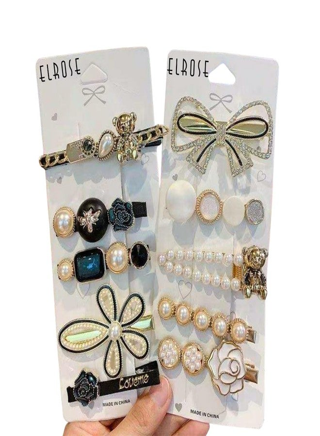 Elrose Hair Clips for Women Stylish Hair Accessories For Girls Metal Hair Clips Combo Set (COMBO-1:PACK OF 10) - Image 1