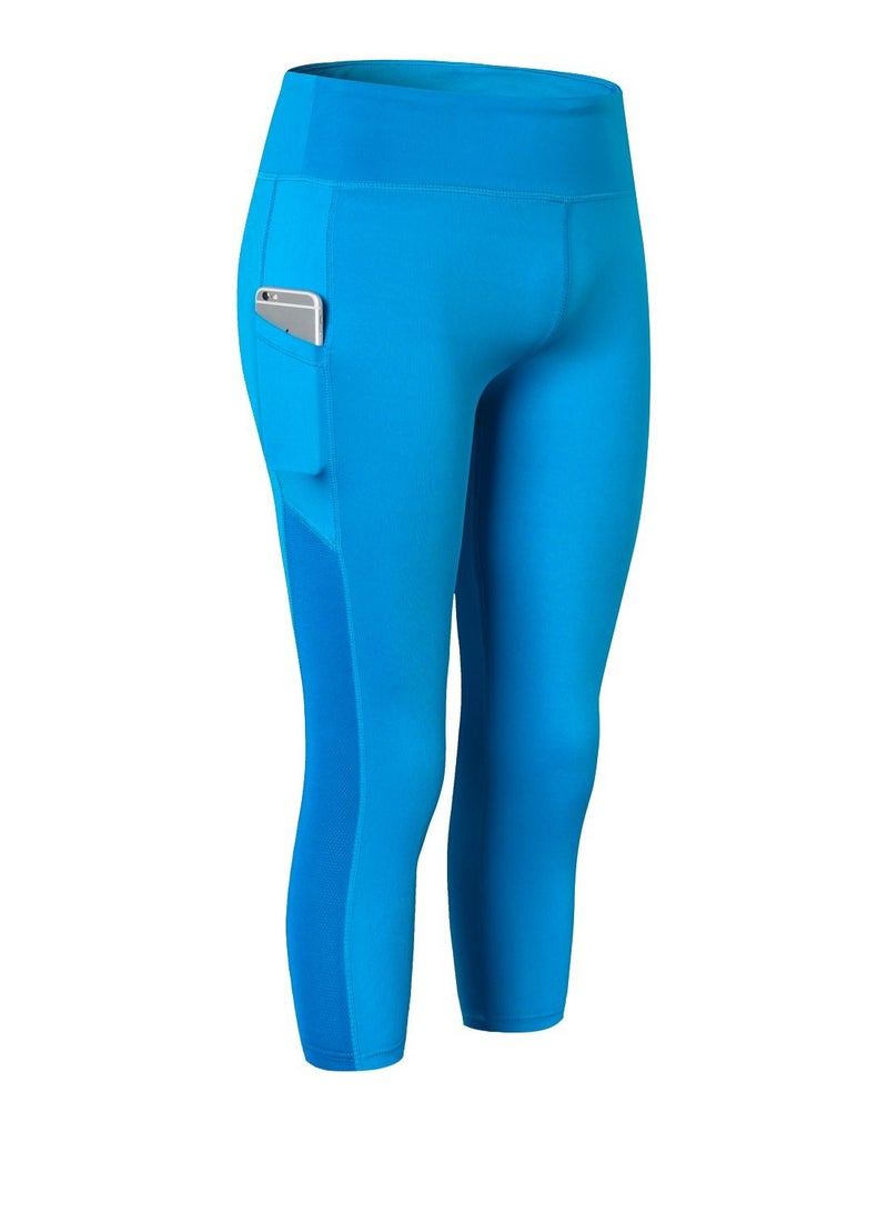 Loquat Women Quick Dry Breathable Elastic Trousers Blue  - Image 1