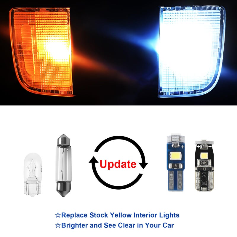 EASY EAGLE Super Bright LED Car Interior Lights, 6000k White Bulbs Kit for 2007-2019 2020 2021 Toyota Tundra with Install Toolï¼ˆ18 pcsï¼‰ - Image 2