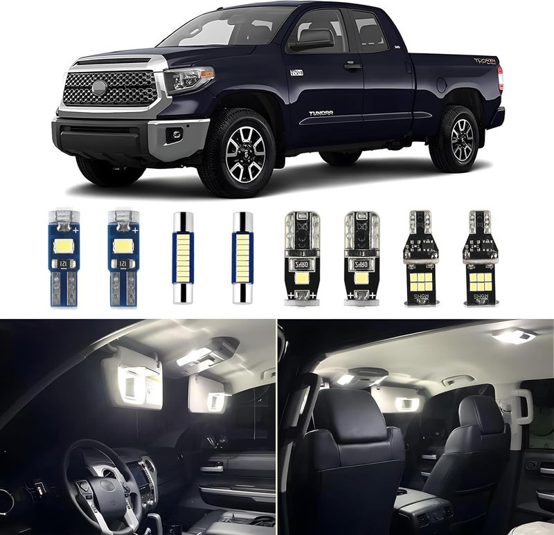 EASY EAGLE Super Bright LED Car Interior Lights, 6000k White Bulbs Kit for 2007-2019 2020 2021 Toyota Tundra with Install Toolï¼ˆ18 pcsï¼‰ - Image 1