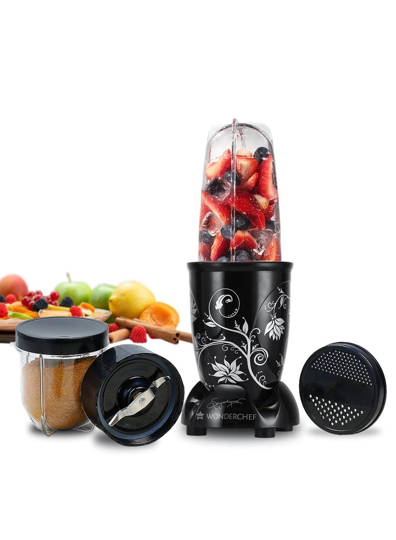 Wonderchef Nutri-Blend, 22000 RPM Mixer-Grinder, Blender, SS Blades, 2 Unbreakable Jars, 500 W-Black  - Image 1