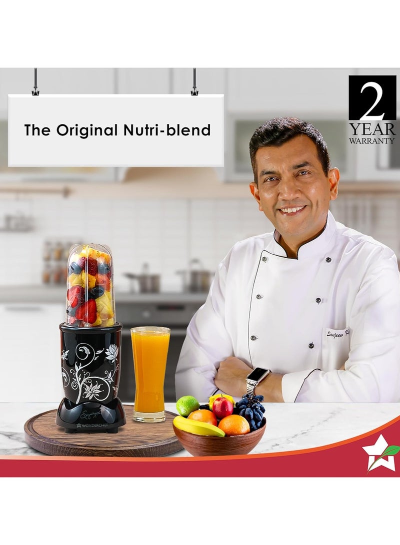 Wonderchef Nutri-Blend, 22000 RPM Mixer-Grinder, Blender, SS Blades, 2 Unbreakable Jars, 500 W-Black  - Image 2