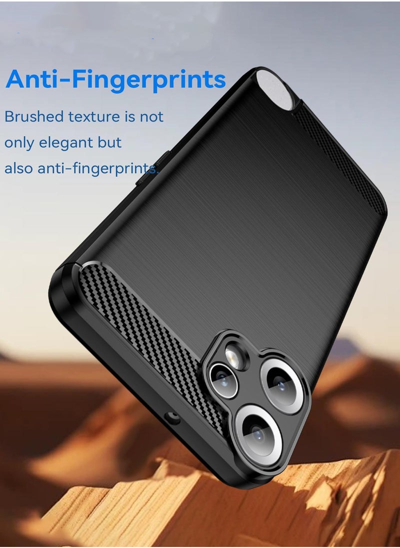 Wtech Nothing CMF Phone 2 Pro 5G 2025 Silicone Brushed Texture Protective Case Cover (MCBPSN) - Black  - Image 3