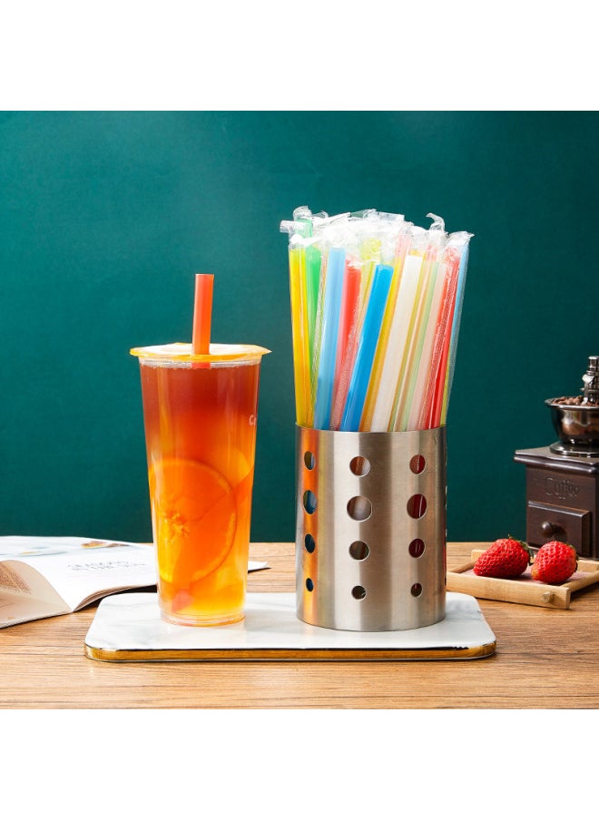 Generic Disposable Straw Separate Packaging Pearl Milk Tea Coarse Straw Beverage Fine Straw Eight Treasure Porridge Plastic Transparent Color-Color:Hardened 1.2 Caliber [boba Thick Straw]-Specifications:19cm Black 10,000 Pieces (whole Piece Discount)  - Image 4