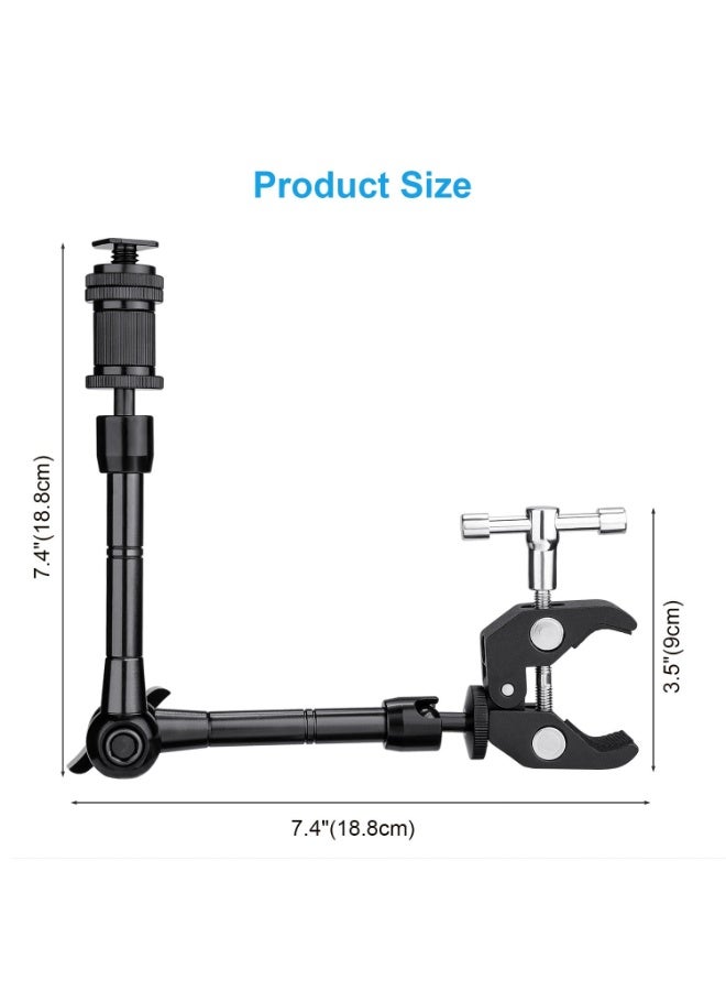 11-inch Articulated Magic Arm with Super Clamp for DSLR Camera, LCD Monitor, LED Light - Image 2