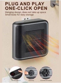 Executive LLC Wall Outlet Space Heater, Small Plug in Electric Heater, Quiet Energy Efficient Heating, Adjustable Thermostat, Tip Overheat Protection for Office Room Desk Indoor Use  - Image 2