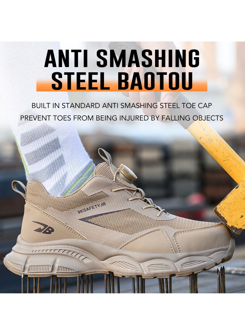 general Summer men's breathable safety shoes steel toe work shoes, anti-smash composite steel toe + puncture-proof Kevlar, durable, wear-resistant and breathable. - Image 4