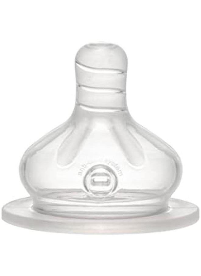 nip Wide Neck Glass Bottle Silicone Round Teat Medium 120 Ml 0M Plus Made In Germany Grey  - Image 4