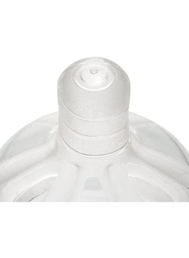 nip Wide Neck Glass Bottle Silicone Round Teat Medium 120 Ml 0M Plus Made In Germany Grey  - Image 2