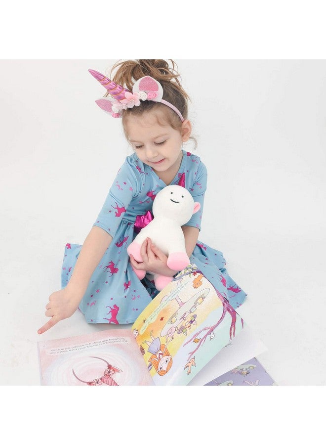 بيكسي كراش مجموعة هدايا لعبة يونيكورن وكتاب - تتضمن كتاب قصة يونيكورن، لعبة يونيكورن محشوة، وعصابة رأس قرن يونيكورن للفتيات من سن 3 4 5 6 7 سنوات، هدية رائعة لعيد الميلاد - Image 4