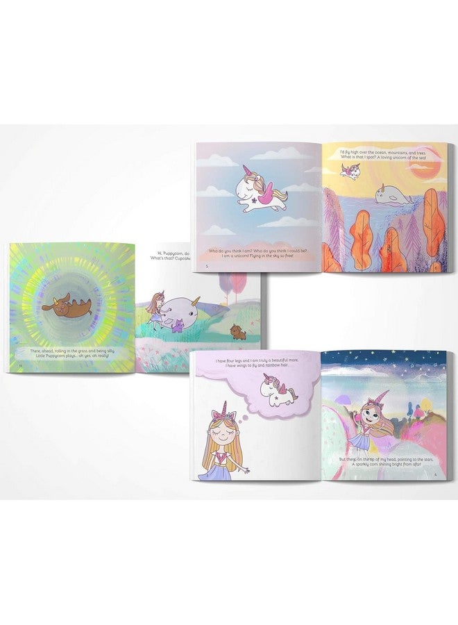 بيكسي كراش مجموعة هدايا لعبة يونيكورن وكتاب - تتضمن كتاب قصة يونيكورن، لعبة يونيكورن محشوة، وعصابة رأس قرن يونيكورن للفتيات من سن 3 4 5 6 7 سنوات، هدية رائعة لعيد الميلاد - Image 2