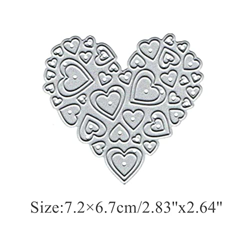 hinana Love Heart Frame Metal Die Cuts,Hollow Heart Wedding Cutting Dies Cut Stencils for DIY Scrapbooking Photo Decorative Embossing Paper Dies for Scrapbooking Card Making - Image 2