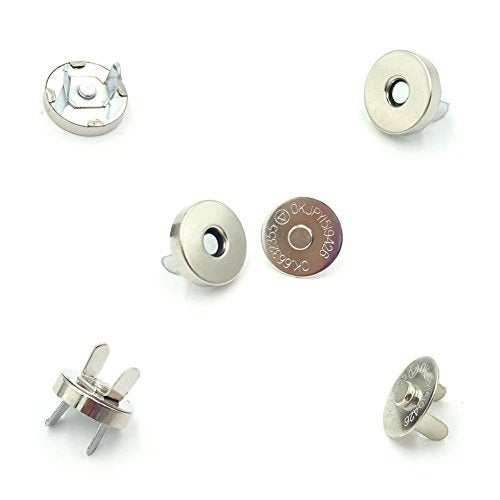 Vafon 50 Sets Silver Tone Magnetic Purse Snap Clasps Button/Great for Closure Purse Handbag Clothes Sewing Craft No Tools Required 14mm - Image 2