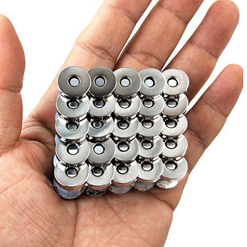 Vafon 50 Sets Silver Tone Magnetic Purse Snap Clasps Button/Great for Closure Purse Handbag Clothes Sewing Craft No Tools Required 14mm - Image 4