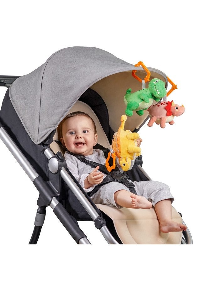TUMAMA Stuffed Toys,Hanging Reversible Dinosaur & Egg Plushies Set for Easter Decoration Baby Gym Carseat Crib,Soft Plush Animal Toy for Kids Toddlers Boys Girls,3PCS - Image 3