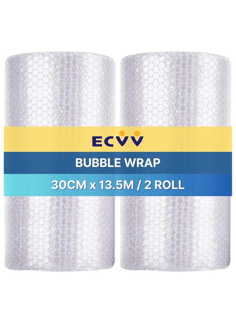 ECVV Bubble Wrap 2 Roll | 30 cm x 13.5 m | Air Bubble Cushioning Wrap for Packaging, Shipping, Mailing, Packing and Moving Supplies - Image 2