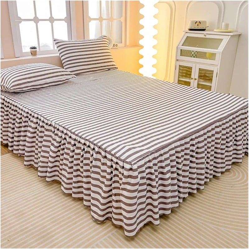 1PC Pattern Printing Bed Skirt for Double All-Seasons Falda De Cama Without Pillowcase(Color-16,200x220xx45cm 1pc) - Image 1