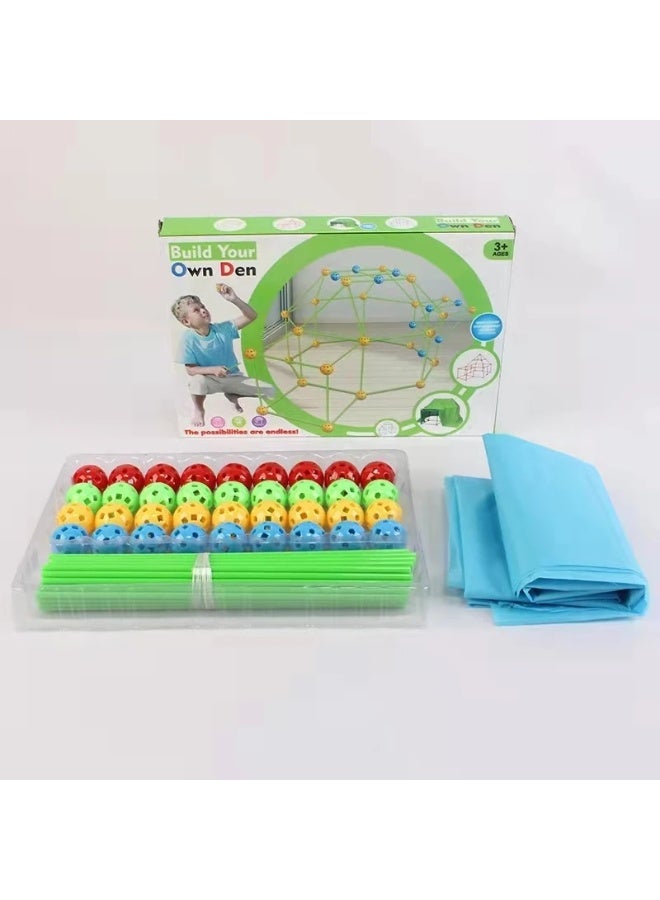 حسم مجموعة بناء حصن للاطفال  العاب تعليمية للاطفال حتئ عمر 12 سنة للاولاد والبنات، لعبة تعليمية للبناء بنفسك للاستخدام الداخلي والخارجي - Image 2