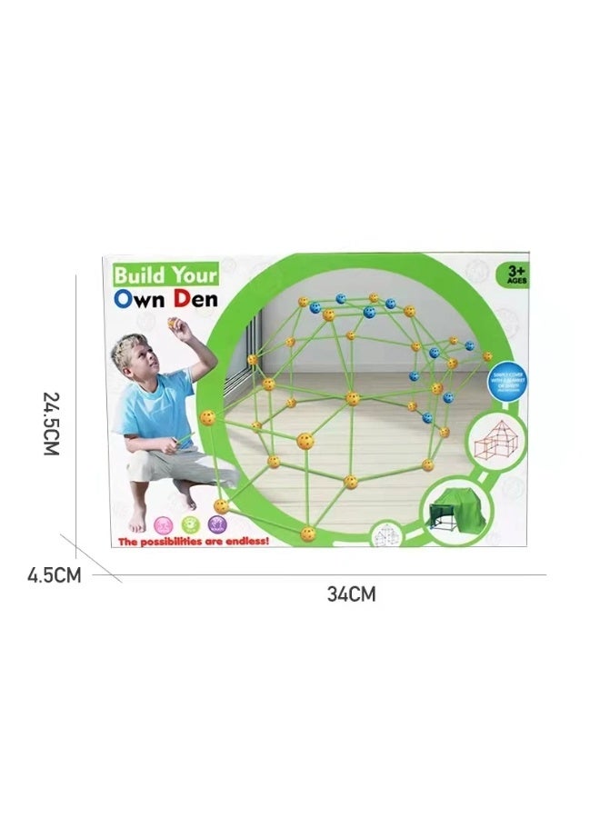 حسم مجموعة بناء حصن للاطفال  العاب تعليمية للاطفال حتئ عمر 12 سنة للاولاد والبنات، لعبة تعليمية للبناء بنفسك للاستخدام الداخلي والخارجي - Image 3