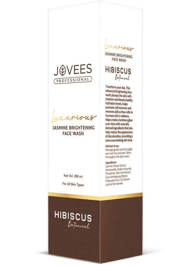 Jovees Herbal Luxurious Jasmine Brightening Face Wash with Jasmine Flower & Aloe Vera Extract | For Brightening Skin |Removes Impurities | Improves Skin Texture 200ml - Image 1