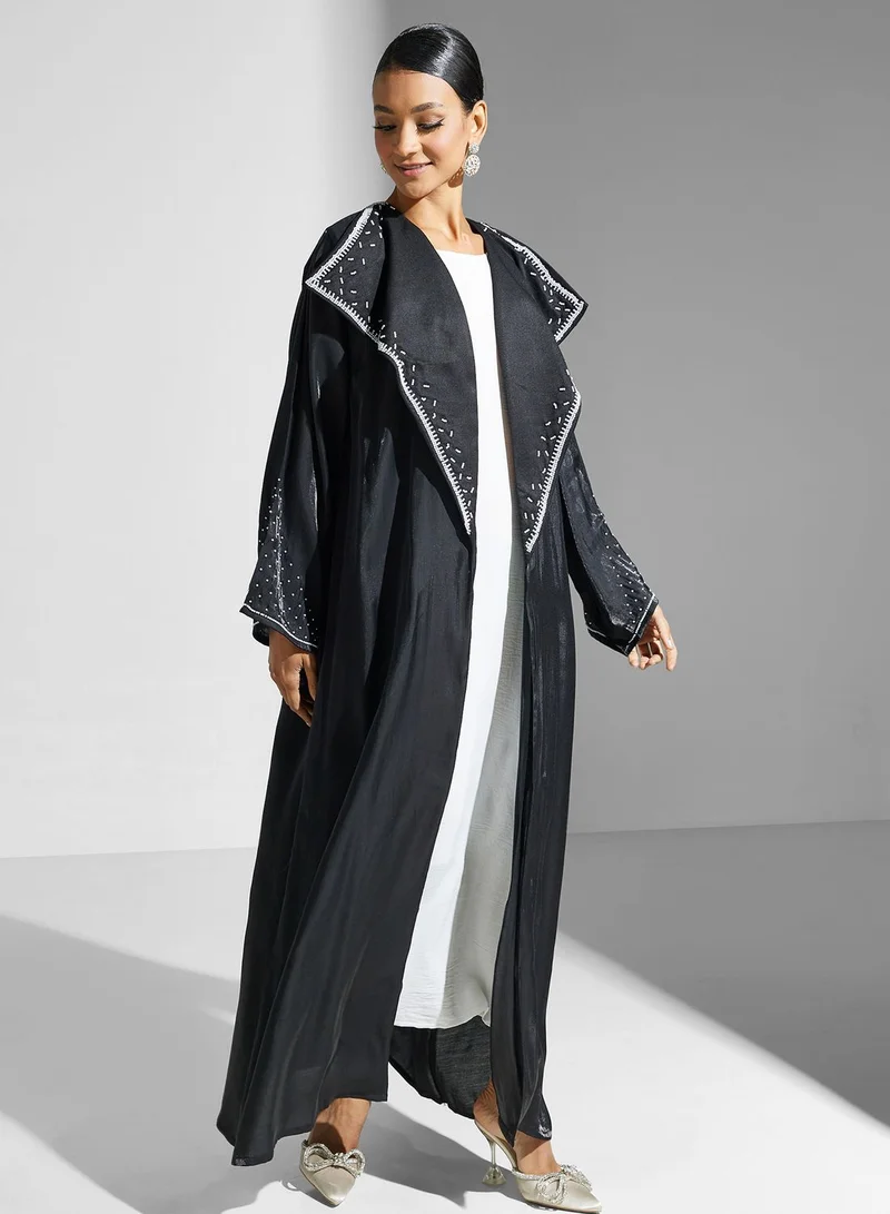 Khizana Embellished Detail Abaya