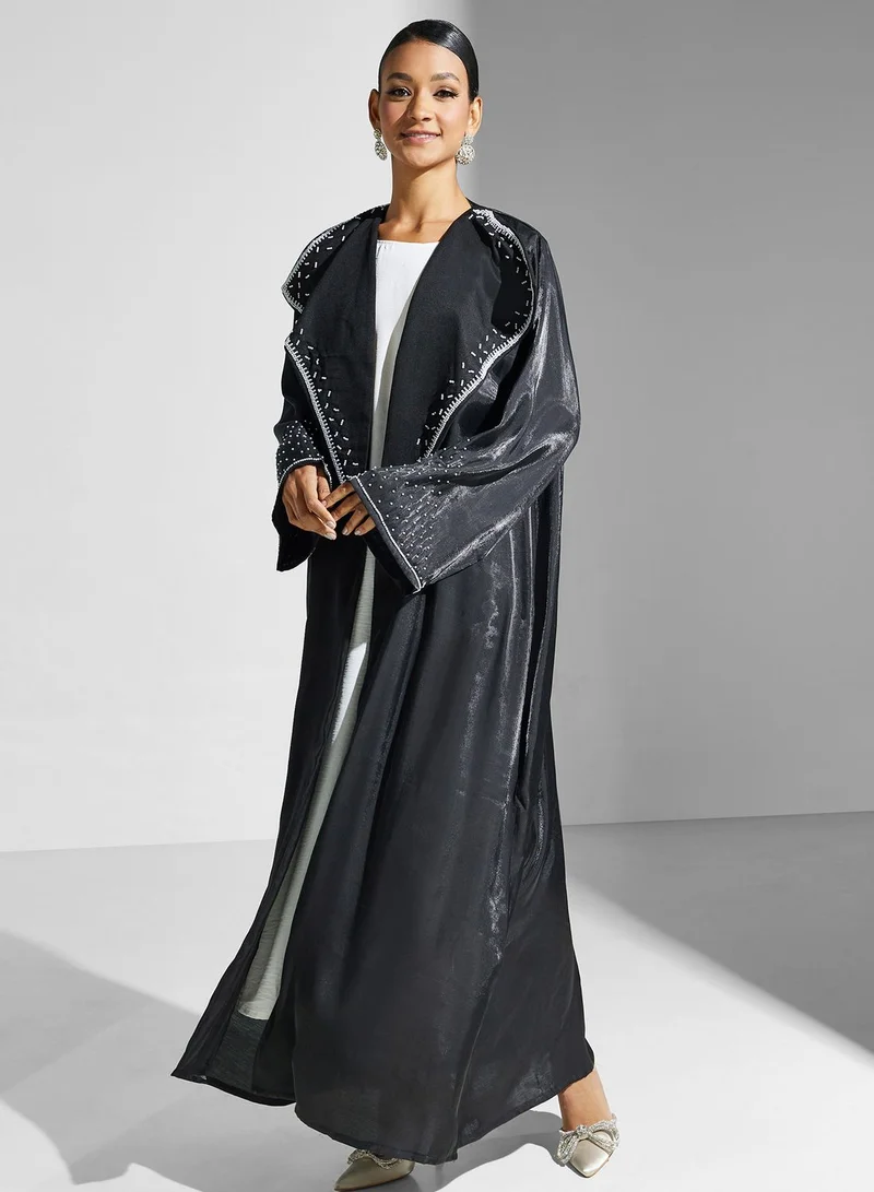 Khizana Embellished Detail Abaya