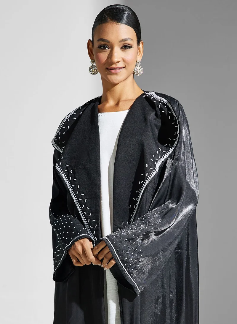 Khizana Embellished Detail Abaya