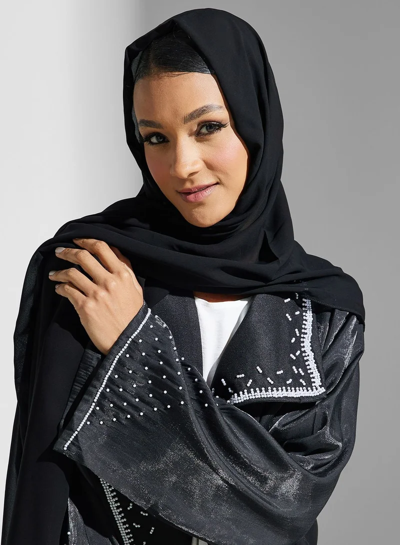 Khizana Embellished Detail Abaya