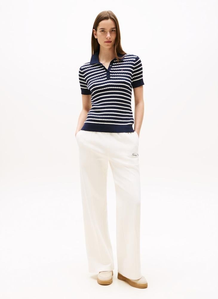 TOMMY HILFIGER CO CABLE FINE GG POLO S/S SWT - Image 1