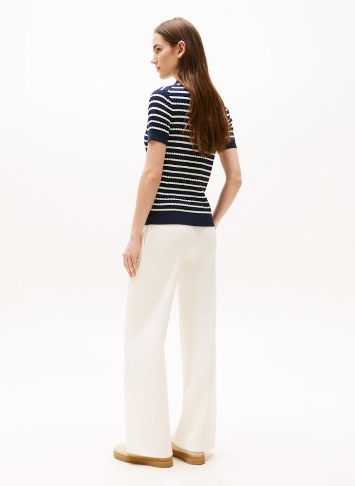 TOMMY HILFIGER CO CABLE FINE GG POLO S/S SWT - Image 2