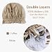 LilySilk Pure Silk Lined Cap for Women Sleep, Double Layered, Adjustable Ribbons, Luxury Natural Silk Bonnet Cap for Sleeping Coffee+White - Image 3