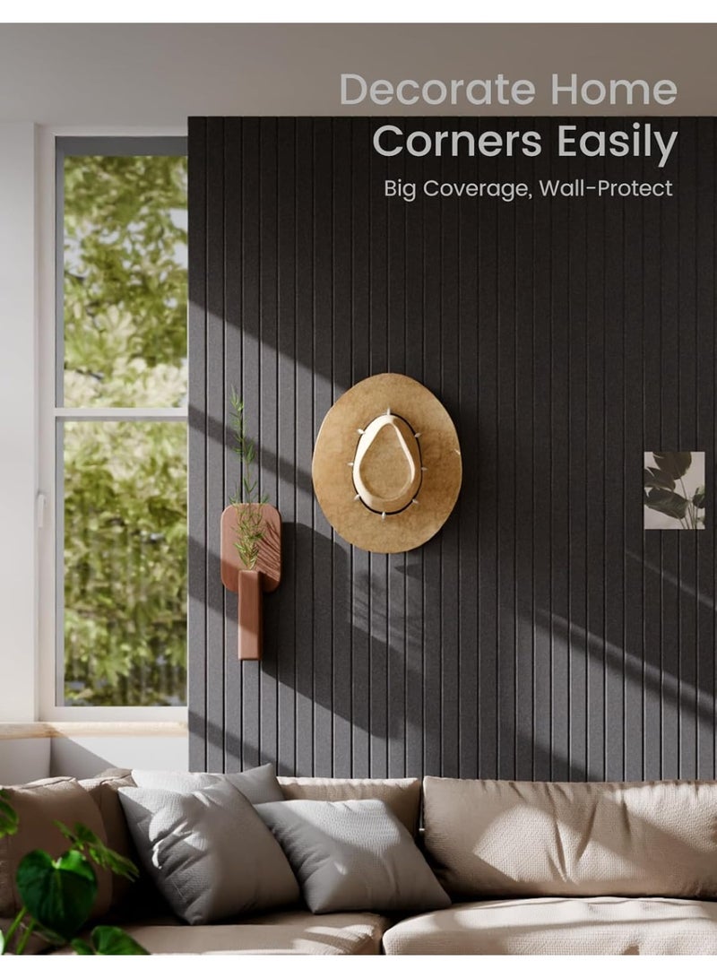 موثوقية التنبؤ لوحة إعلانات كبيرة من اللباد 120 * 90 سم بديل للوحة الفلين الكبيرة، عبوة من 12 قطعة مع 70 علامة لاصقة قابلة للإزالة بأمان، ألواح فلين للجدران، لوحة فلين للمكتب المنزلي، لوحة دبابيس للفصل الدراسي (أسود) - Image 3