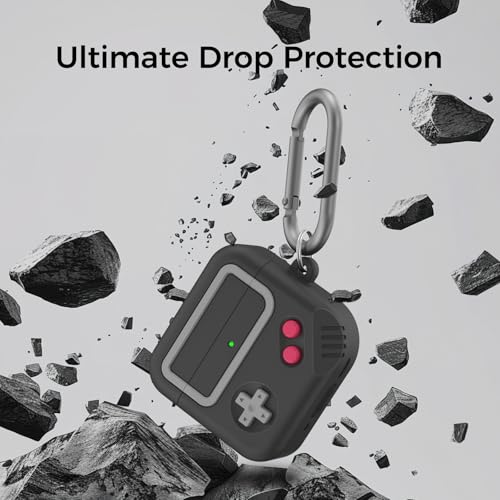 TRONWIN Silicone Game Design 2024 Case for Apple AirPods 4 Gen with Active Noise Cancellation, Cute Case Cover for Women/Men (Black) - Image 5