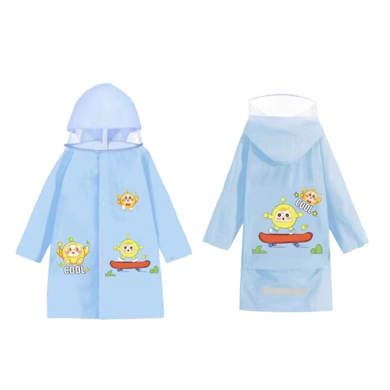 Kidsren'S Whole Body Primary And Secondary School Students' Enlarged Schoolbags Baby Ponchos Thickeneded Long Waterproof Kindergarten Raincoats - Image 1