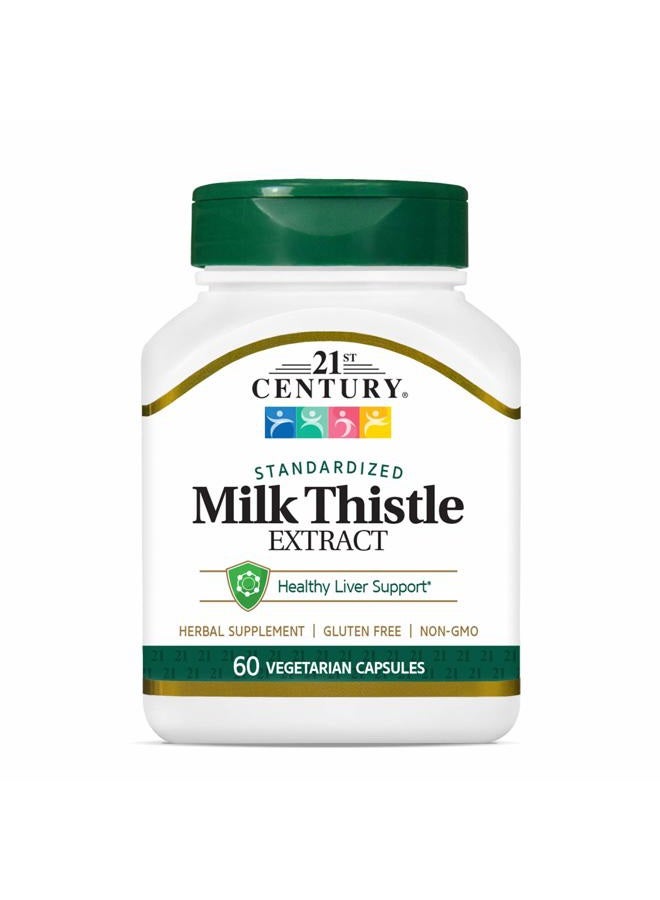 21st Century مستخلص الشوك الحليب في كبسولات نباتية، 60 عدداً (21338) - Image 1