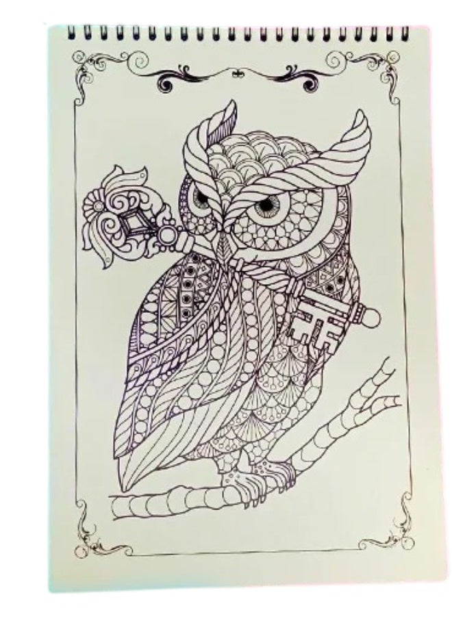 null - Mandela Coloring Book - For Adults and Children - Animal Design - Made of Special Paper for Drawing and Coloring - 16 Designs. - Image 1
