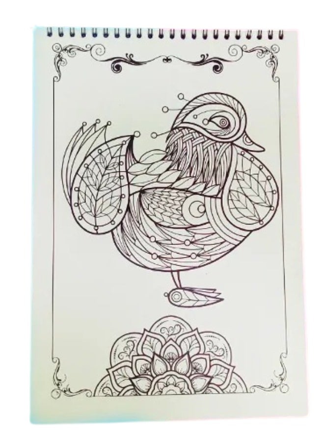 null - Mandela Coloring Book - For Adults and Children - Animal Design - Made of Special Paper for Drawing and Coloring - 16 Designs. - Image 1