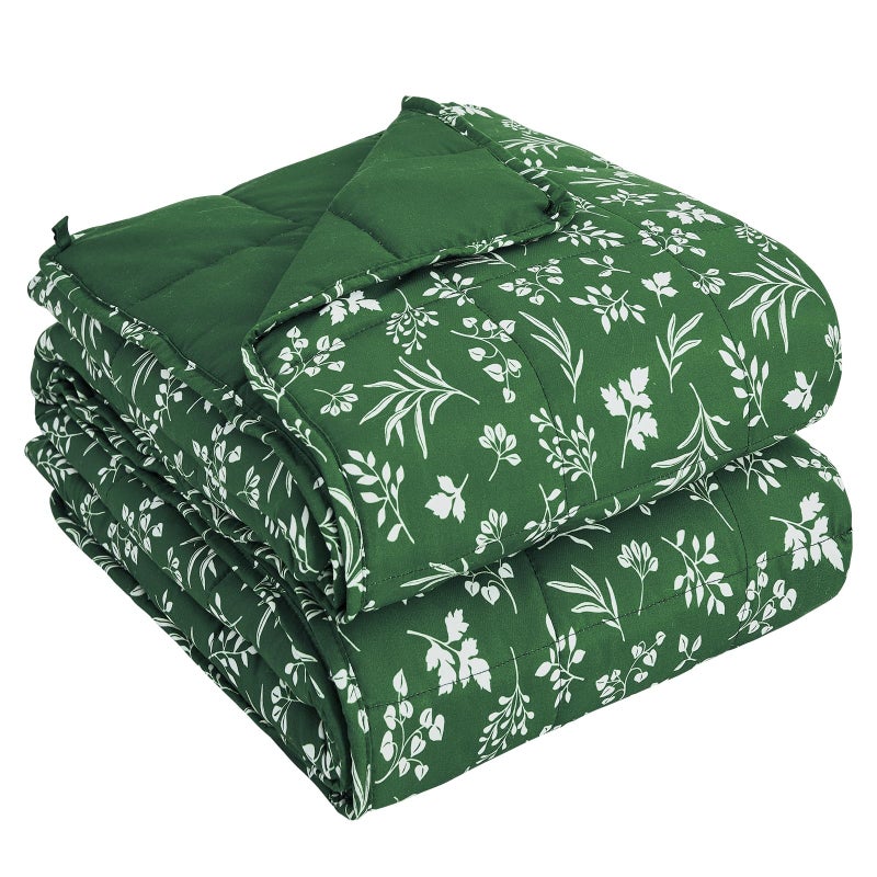 yescool Weighted Blanket for Adults (20 lbs, 60â€ x 80â€, Forest) Cooling Heavy Blanket for Sleeping Perfect for 190-210 lbs, Queen Size Breathable Blanket with Premium Glass Bead, Machine Washable - Image 1