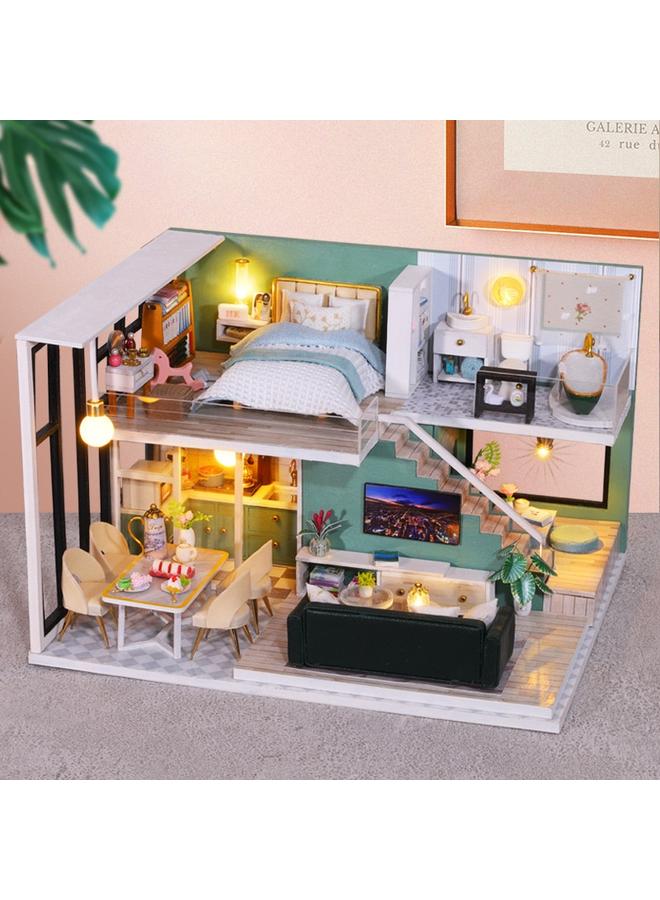 Bluejw Jiate Diy Cabin Quiet Time Creative Handmade Assembled Exquisite Duplex Apartment Model Material Gifts - Image 5