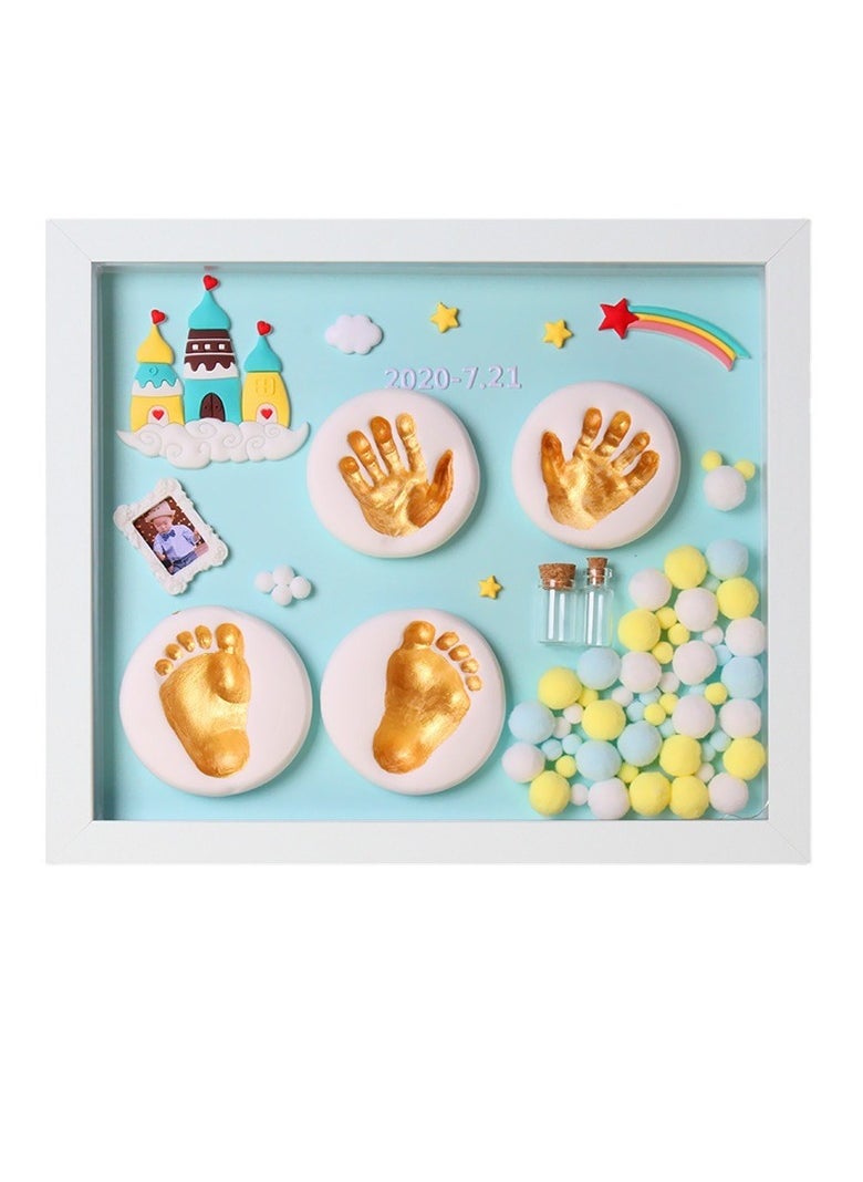 MIXDE - Baby Handprint and Footprint Maker Kit for Newborn Boys & Girls, Infant Milestone Picture Frames for Toddlers, Best New Mom Gift - Foot Impression Photo Keepsake for Girl & Boy - Image 1