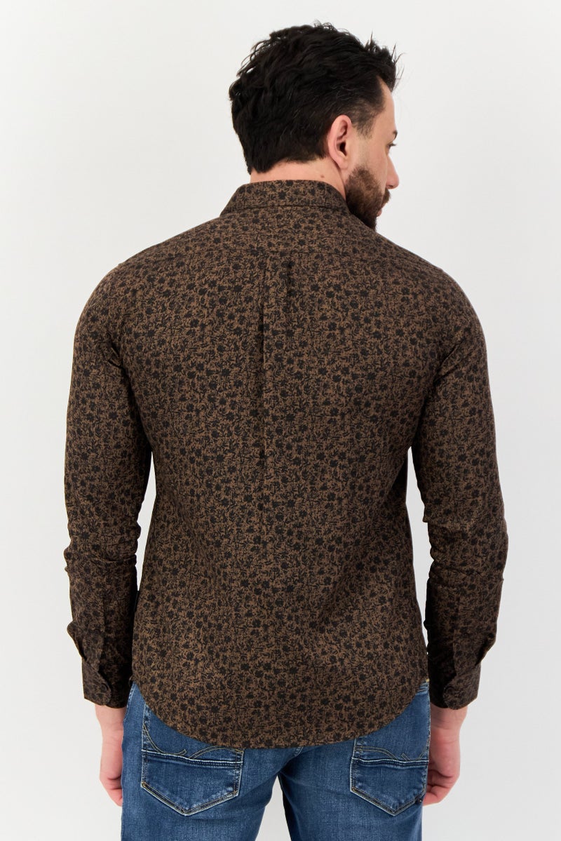 Kenneth Cole Men Regular Fit Floral Print Long Sleeves Shirt, Multicolor - Image 3