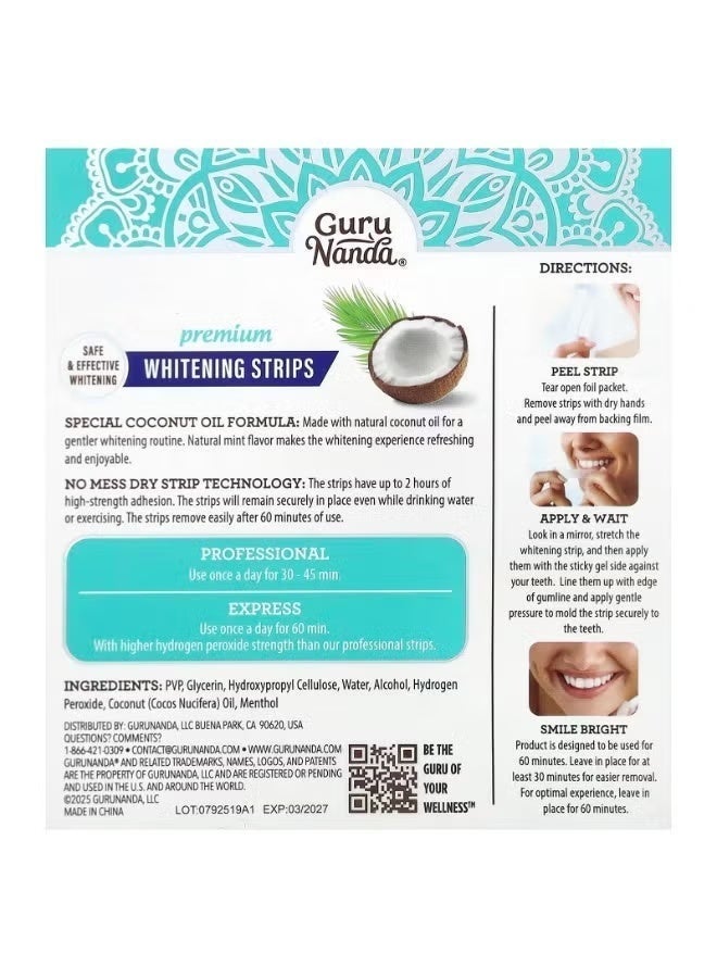GuruNanda Coconut Oil Whitening Strips for Sensitive Teeth – 14 Strips for Gentle Teeth Whitening - Image 4
