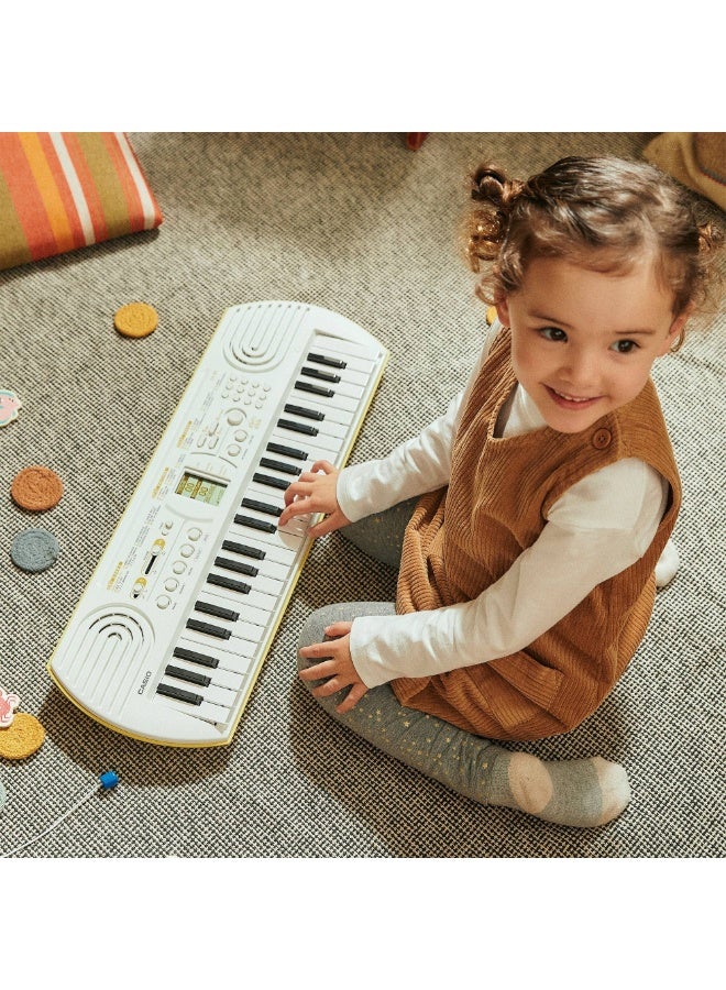 CASIO بيانو كاسيوتون ميني SA-80 مع نغمات بيانو، أبيض (44 مفتاح) - Image 2