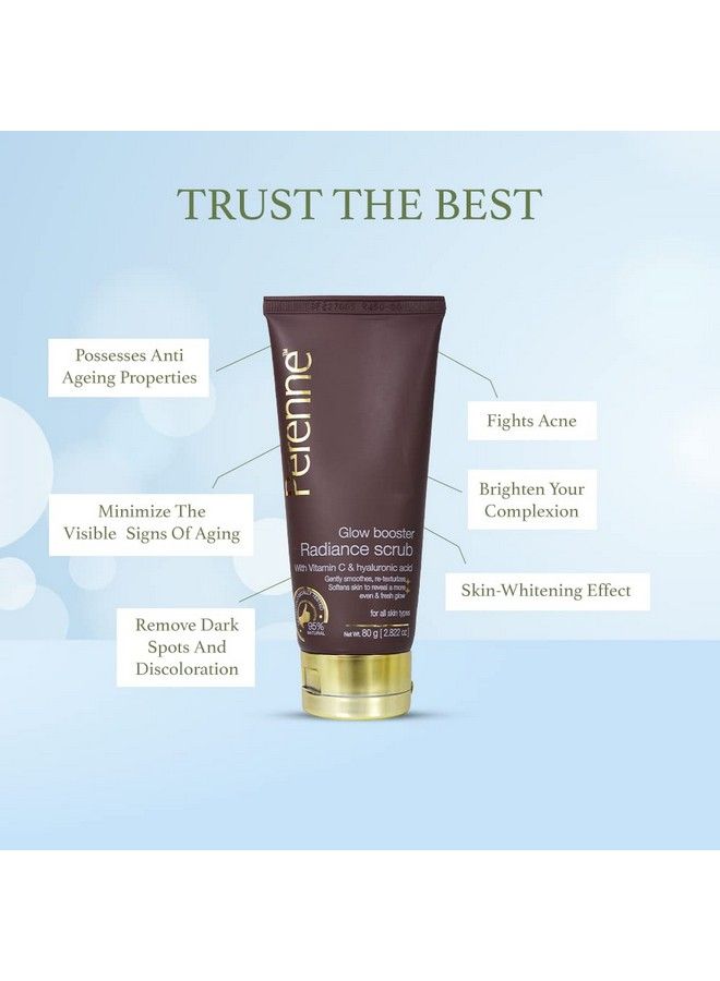 PERENNE Glow Booster Scrub With Vitamin C And Hyaluronic Acid For All Skin Types Detan The Skin Gently Exfoliates Removes Dead Skin Cells Deeply Cleanses And Detoxify The Skin For Men And Women - Image 3