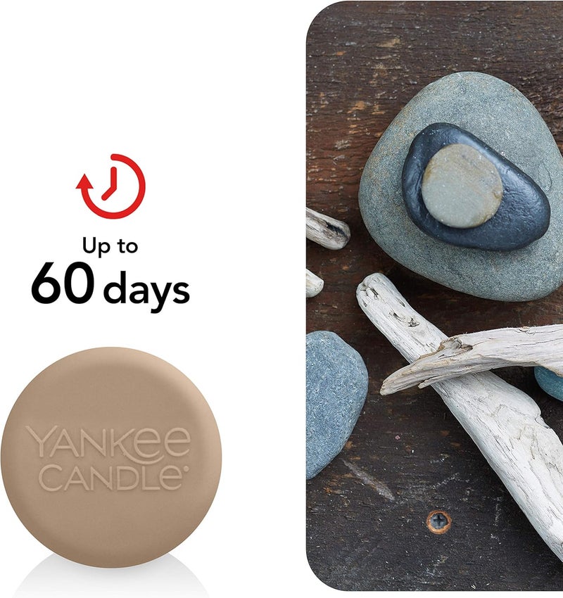 YANKEE CANDLE عبوة إعادة تعبئة معطر الهواء المدعوم من سيارة يانكي كاندل - خشب الشاطئ ، تدوم حتى 60 يومًا ، 1 قطعة - Image 2