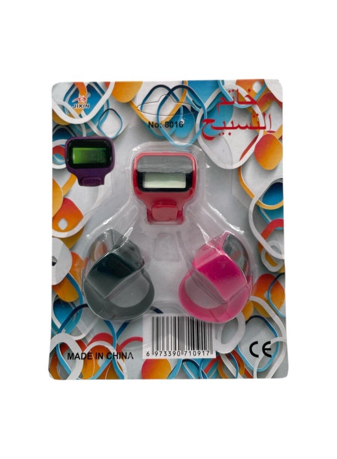 Digital Electronic Finger Counter Set, 3 Pieces, Multi-Color LED - Image 1