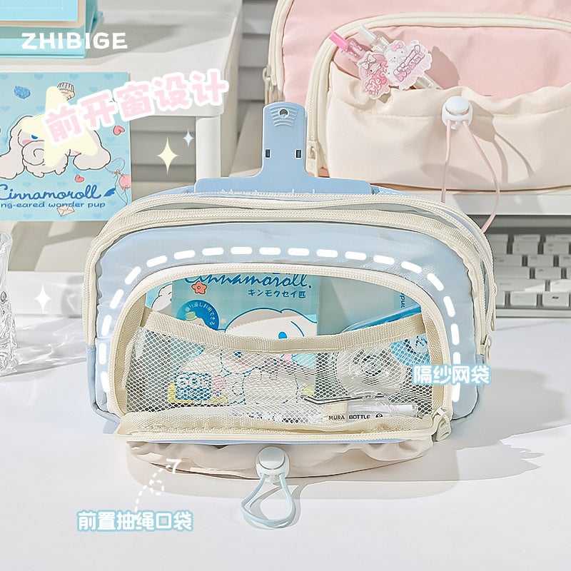 Drawstring Pencil Case Girls Boys Simple Stationery Case Junior High School Students High School Students Large Capacity Pencil Case High Value Pencil Case - Image 5