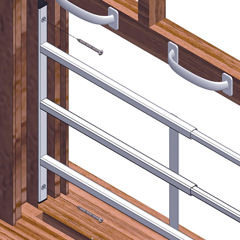Defender Security Segal S 4764 Fixed Window Guard – Adjustable Child Safety Window Guard Prevents Accidental Falls, Tamper Resistant Screws Included, Non-Egress, White, 23-1/2 to 38 In. W x 21-1/4 In. H (Single Pack) - Image 2
